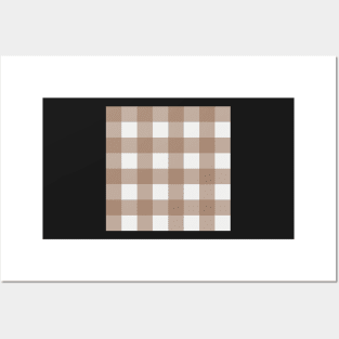 Little Critter Plaid - White and Light Brown Posters and Art